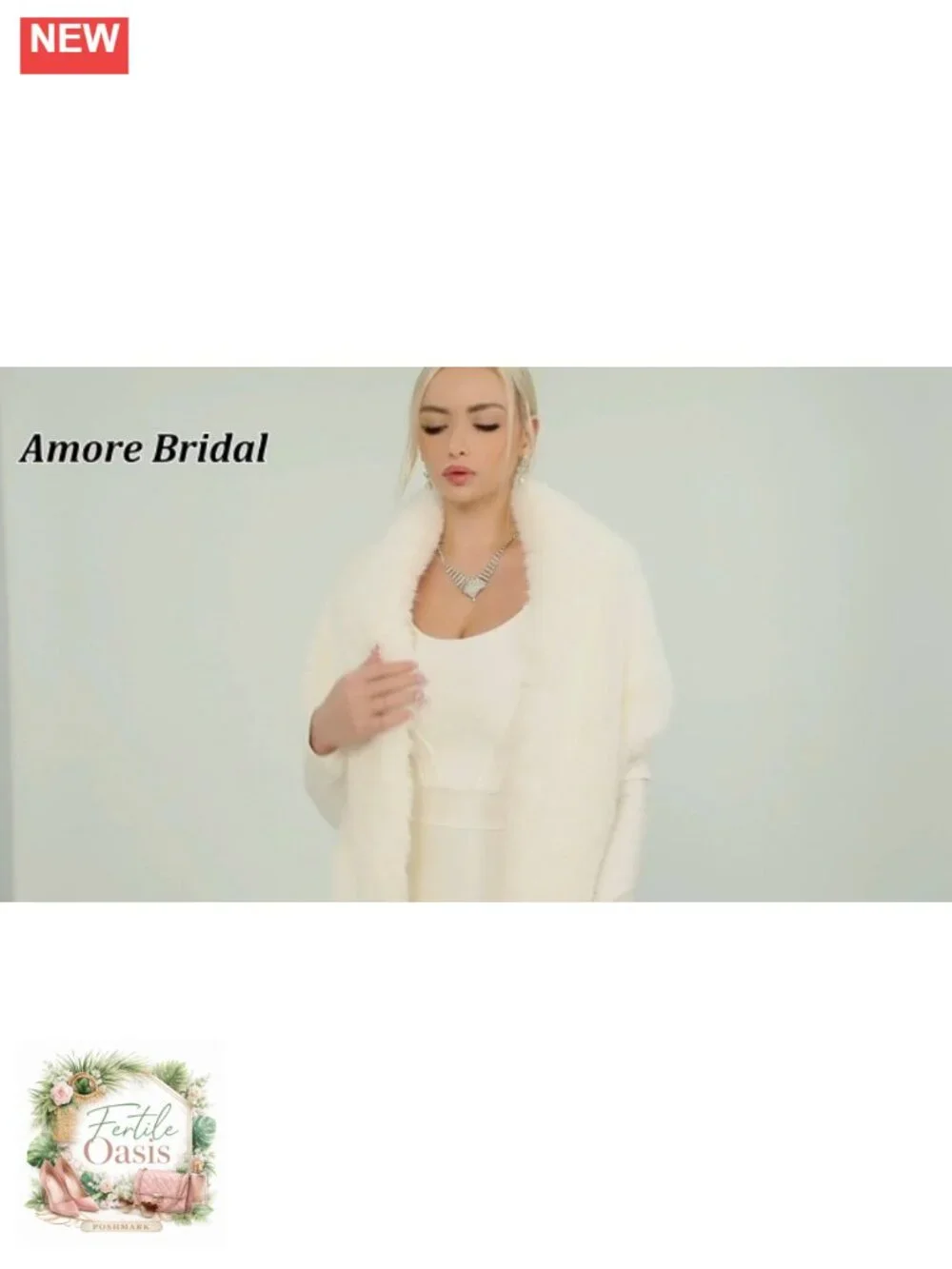 Women's Faux Fur Wrap Shawl Cape Winter Evening Party